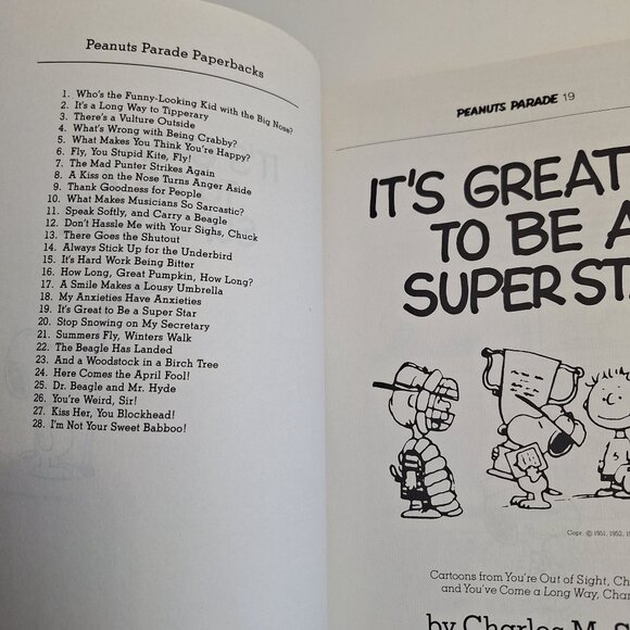 Its Great To Be A Super Star Peanuts Parade Book Charles Schulz 1979 Vintage - Picture 4 of 8